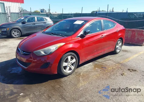 2011 Hyundai Elantra Gls (Ulsan Plant) from USA, damaged, VIN KMHDH4AE2BU093252